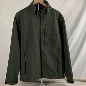 Free Country Men's Dark Green Softshell Performance Jacket